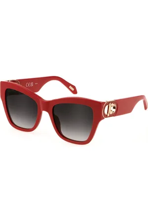 Roberto Cavalli Donna SJC037 06XX Occhiali da sole Acetato Grigio Farfalla Normale Sfumato