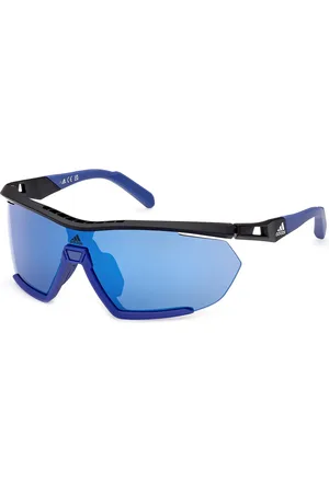 adidas Unisex SP0072 CMPT AERO LI 05X Occhiali da sole Plastica Blu Maschera Normale Specchiato