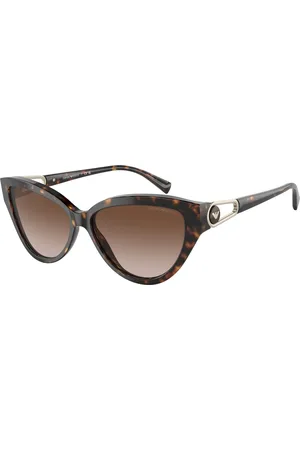 Emporio Armani Donna EA4192 502613 Occhiali da sole Acetato Marrone Cat Eye Normale Sfumato