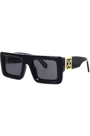 OFF-WHITE Unisex OERI049 Leonardo 1007 Black dark grey Occhiali da sole Acetato Grigio Squadrata Normale