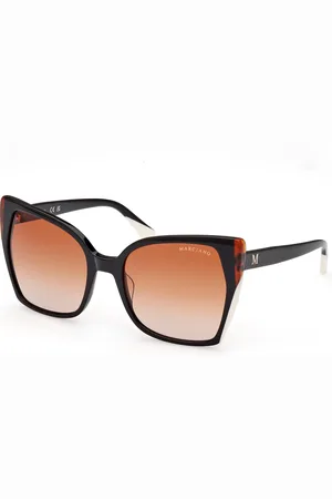 Guess Donna GM0831 05F Occhiali da sole Acetato Marrone Farfalla Normale