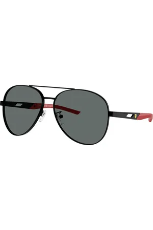 FERRARI Unisex FZ5002D 101/81 Occhiali da sole Metallo Grigio Pilot Polarizzata