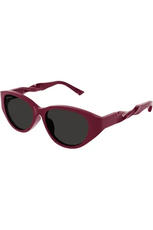 Balenciaga Donna BB0209SA 003 Occhiali da sole Acetato Grigio Rotonda