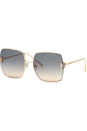 Chopard Donna SCHG30M 08FC Occhiali da sole Metallo Grigio Squadrata Antiriflesso Sfumato