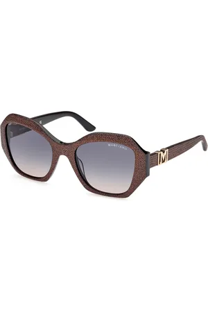 Guess Donna GM00007 05W Occhiali da sole Acetato Blu Geometrica Normale