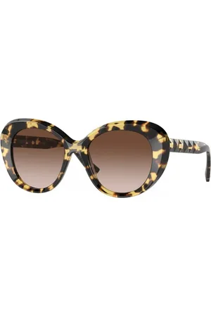 VALENTINO Donna VA4113 503613 Occhiali da sole outlet Plastica Marrone Rotonda Normale Sfumato