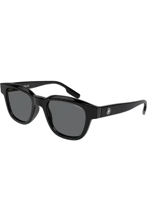 Montblanc Uomo MB0175S 001 Occhiali da sole Acetato Grigio Squadrata