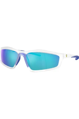 FERRARI Uomo FZ6007U 505/25 Occhiali da sole Iniettato Blu Geometrica Normale Specchiato