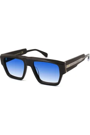 XLAB Unisex WRANGEL Occhiali da sole Acetato Azzurro Squadrata Normale Sfumato