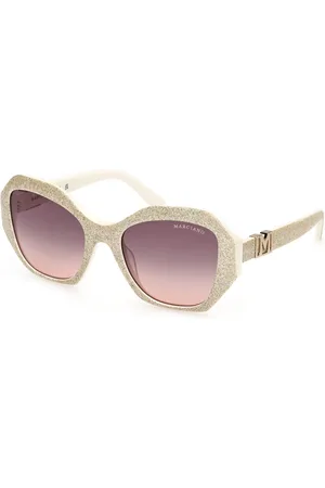 Guess Donna GM00007 25F Occhiali da sole Acetato Marrone Geometrica Normale