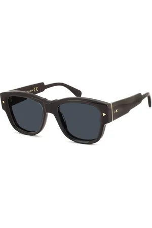 XLAB Unisex LUZON Occhiali da sole Acetato Fumo Squadrata Polarizzata