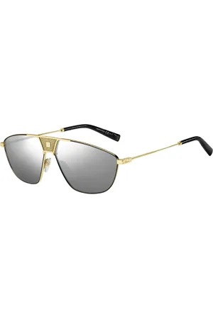 Givenchy Donna GV 7163/S J5G/T4 Occhiali da sole Metallo Grigio Squadrata Normale Specchiato