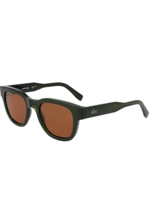 Lacoste Unisex L6023S 275 Occhiali da sole Bio-iniettato Marrone Rotonda Normale