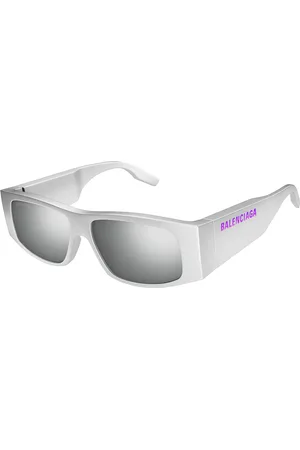 Balenciaga Unisex BB0100S 002 - Led Frame Occhiali da sole Acetato Squadrata Specchiate