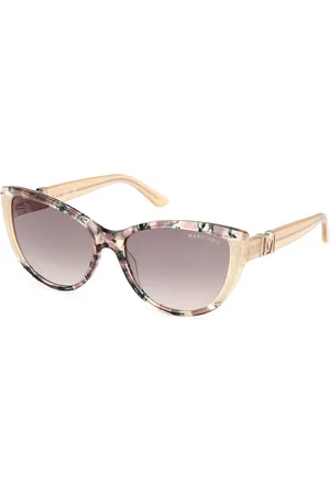 Guess Donna GM00011 59P Occhiali da sole Acetato Verde Cat Eye Normale