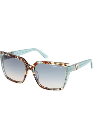 Guess Donna GM00012 89W Occhiali da sole Acetato Blu Squadrata Normale