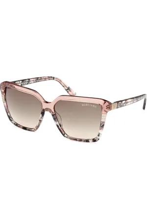 Guess Donna GM00009 53P Occhiali da sole Acetato Verde Squadrata Normale
