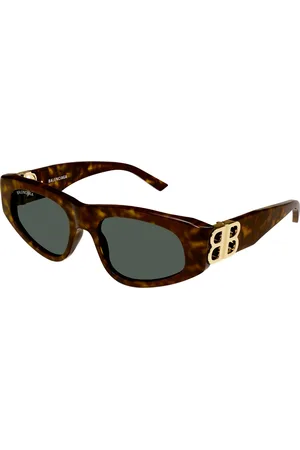 Balenciaga Donna BB0095S 002 Occhiali da sole Acetato Verde Cat Eye