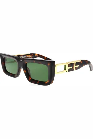 OFF-WHITE Unisex OERI073 Boston 6055 green Occhiali da sole Acetato Verde Squadrata Normale