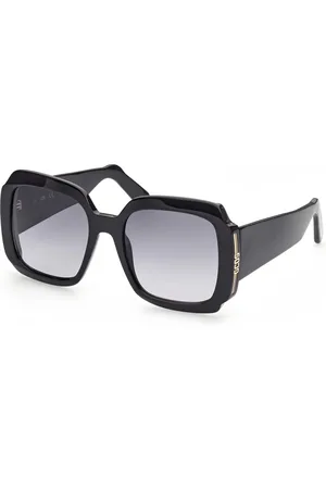 GCDS Unisex GD0015 01B Occhiali da sole Acetato Grigio Farfalla Normale Sfumato