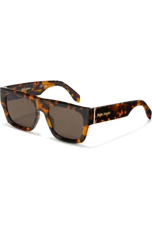 Palm Angels Unisex PERI049 Pixley 6064 Occhiali da sole Acetato Marrone Squadrata Normale