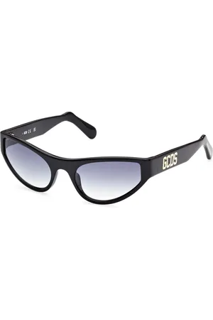 GCDS Unisex GD0024 01B Occhiali da sole Acetato Grigio Cat Eye Normale Sfumato