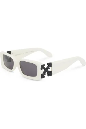 OFF-WHITE Unisex OERI098 Roma 0107 white Occhiali da sole Acetato Grigio Squadrata Normale