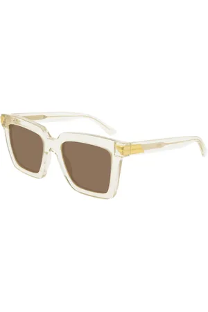 Bottega Veneta Donna BV1005S 005 Occhiali da sole Acetato Marrone Squadrata Normale