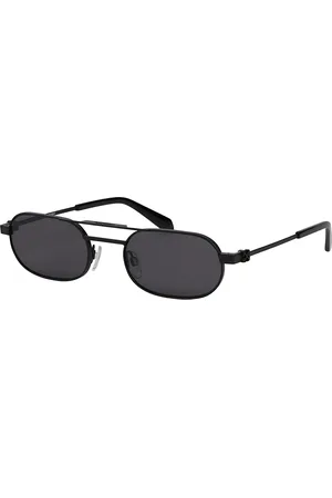OFF-WHITE Unisex OERI123 Vaiden 1007 black dark grey Occhiali da sole Metallo Grigio Rotonda Normale