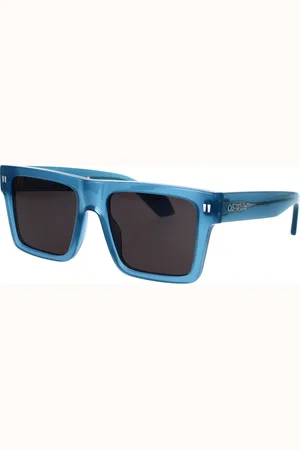 OFF-WHITE Unisex OERI109 Lawton 4607 navy blue Occhiali da sole Acetato Grigio Squadrata Normale