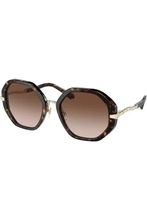 Bvlgari Donna BV8242B 504/13 Occhiali da sole outlet Plastica Marrone Geometrica Normale Sfumato