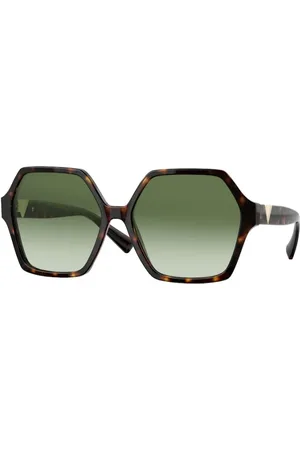 VALENTINO Donna VA4088 30028E Occhiali da sole outlet Plastica Verde Geometrica Sfumato