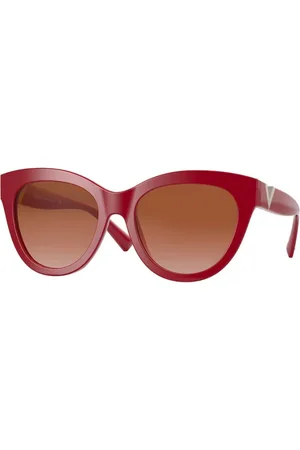 VALENTINO Donna VA4089 511013 Occhiali da sole outlet Plastica Marrone Cat Eye Sfumato