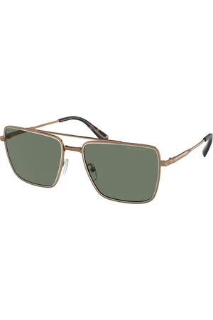 Michael Kors Uomo MK1154 BLUE RIDGE 18993H Occhiali da sole Metallo Verde Squadrata Normale Antiriflesso
