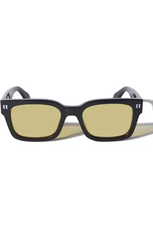 OFF-WHITE Unisex OERI108 Midland 1018 black Occhiali da sole Acetato Giallo Squadrata Normale