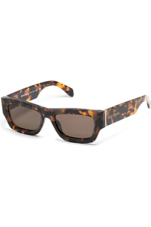 Palm Angels Unisex PERI048 Auberry 6064 Occhiali da sole Acetato Marrone Squadrata Normale