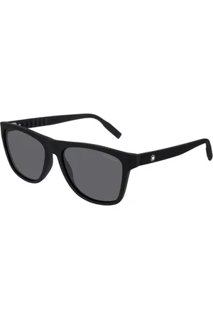 Montblanc Uomo MB0062S 001 Occhiali da sole Plastica Grigio Squadrata Normale