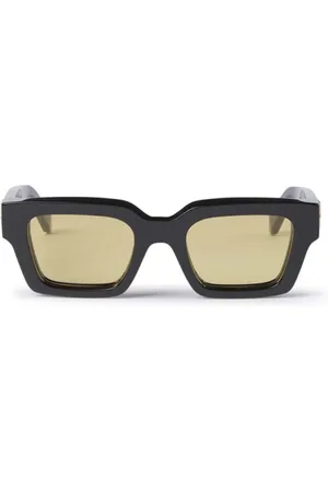 OFF-WHITE Unisex OERI126 Virigil L 1018 black Occhiali da sole Acetato Giallo Squadrata Normale