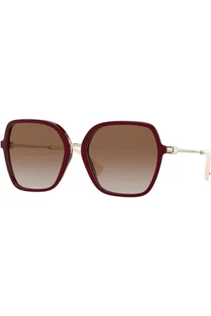 VALENTINO Donna VA4077 513913 Occhiali da sole outlet Plastica Marrone Squadrata Sfumato