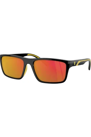 FERRARI Uomo FZ6003U 501/6Q Occhiali da sole Iniettato Rosso Squadrata Normale Specchiato