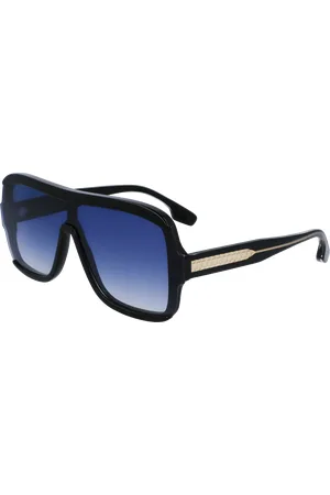 Victoria Beckham Donna VB673S 001 Occhiali da sole Acetato Blu Oversize Normale Normale