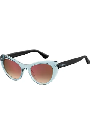 Havaianas Donna CONCHAS MVU/UZ Occhiali da sole Plastica Rosso Cat Eye Normale Specchiato