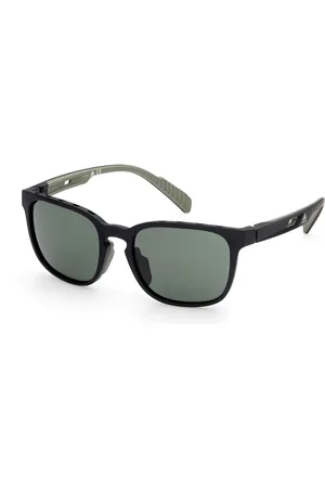 adidas Unisex SP0033 02N Occhiali da sole Iniettato Verde Rotonda Polarizzata