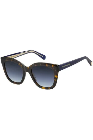Tommy Hilfiger Donna TH 1884/S 086/GB Occhiali da sole Acetato Blu Cat Eye Sfumato