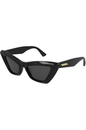 Bottega Veneta Donna BV1101S 001 Occhiali da sole Acetato Grigio Cat Eye Normale