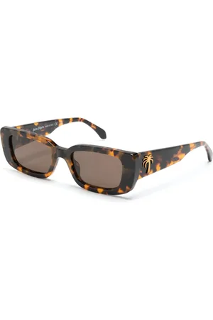 Palm Angels Unisex PERI056 Yosemite 6064 Occhiali da sole Acetato Marrone Squadrata Normale