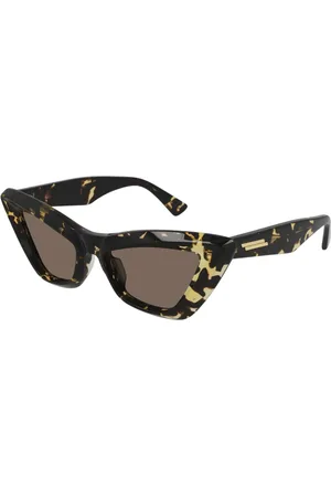 Bottega Veneta Donna BV1101S 002 Occhiali da sole Acetato Marrone Cat Eye