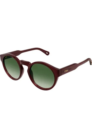 Chloé Donna CH0158S 003 Occhiali da sole Acetato Verde Rotonda Sfumato