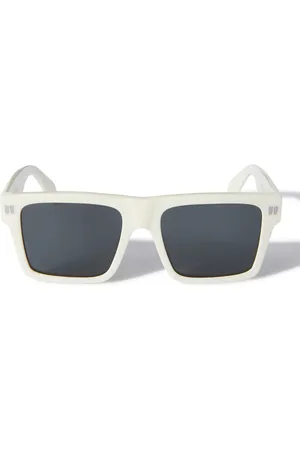 OFF-WHITE Unisex OERI109 Lawton 0107 white Occhiali da sole Acetato Grigio Squadrata Normale