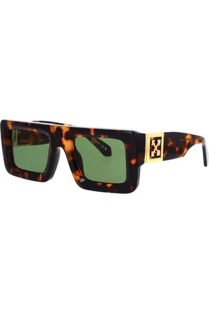 OFF-WHITE Unisex OERI049 Leonardo 6055 green Occhiali da sole Acetato Verde Squadrata Normale